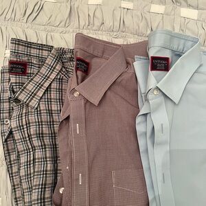 Lot of 3 UNTUCKit Men's Casual Shirts - Plaid, Red, and Light Blue
Long sleeve